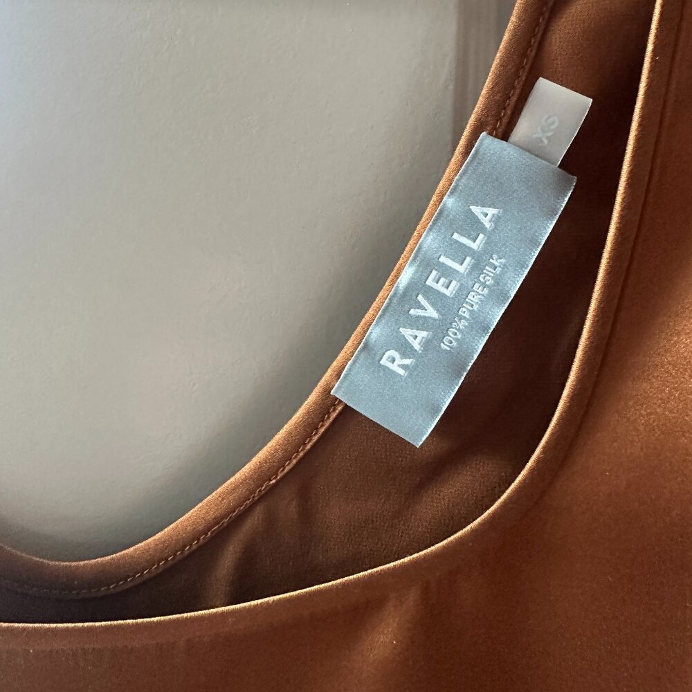 Ravella silk tank - copper brown - Picture 2 of 3
